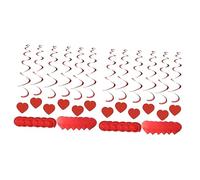 TOPBATHY 2 Set AMA L'Arte del Latte Lovable Soffiatore di Festa Ghirlanda di Pom Pom Decorazioni Sospese di San Il Cuore Turbina Plastica Pezzi * 2