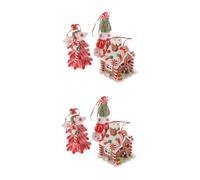 TOPBATHY 2 Set Casa di Melma di Natale Angeli Natalizi Angioletti Natalizi Xmas Decoration Ornamento Dell'albero di Natale Ornamento da Appendere di Natale Argilla 3 Pezzi * 2