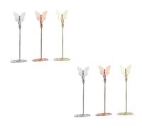 TOPBATHY 2 Set Porta Biglietti da Visita Adesivi Farfalla Etichetta Poster Raccoglitore Carte Portacarte Clip Fisse Dell'immagine Morsetto per Banconote da Tavolo Ferro da Stiro 3 Pezzi * 2