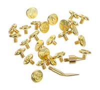 TOPBATHY 2 Set Punte in Ottone per Pirografia Lettere Alfabeto Punte per Bruciare Legno per Incisione Artistica su Legno Pelle e Carta Kit Completo per Fai da Te