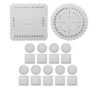 TOPBATHY 20 pezzi Disco Intreccio Kumihimo in Resistente Slot Numerati Combinato Quadrato per Creazione Braccialetti Fai da Te Macramè e Tessitura di Fili