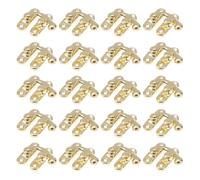 TOPBATHY 20 Pezzi Serrature Antiche in Ferro Oro per Porta Gioie e Valigie, Chiusura Gancio a Corno Sicuro, Finitura Vintage per Progetti DIY e Artigianato