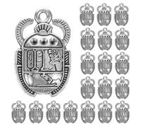 TOPBATHY 25 Pezzi Ciondoli Egiziani a Forma di Coleottero in Metallo Antico Ciondolo per Collana e Braccialetti Fai da Te Accessori Artigianali per Gioielli Vintage e Portachiavi