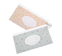 TOPBATHY 2pezzi Borsa da Viaggio per Articoli da Toeletta Dispenser Portatile per Salviette per Ragazza Contenitore Riutilizzabile per Salviette Umidificate Cerniera di Sicurezza