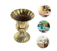 TOPBATHY 2pezzi Vaso da Fiori in Metallo Vintage Vaso da in Battuto in Metallo retrò per Composizioni Floreali Decorazione Moderno