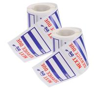 TOPBATHY 2rotoli Etichette Per Manutenzione Auto Adesivi Cambio Olio Per Parabrezza Tagliando Per Tutti i Veicoli Etichette Cambio Olio Per Manutenzione Auto e Tagliando