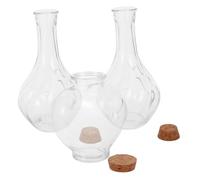 TOPBATHY 3 Pezzi Bottiglie Vetro per Cerimonia Della Sabbia con Tappi Vasetti Decorativi per Matrimonio e Feste Vasi per Cerimonia Unitaria per Regali e Decorazioni