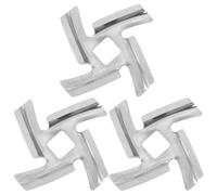 TOPBATHY 3 Pezzi Coltello per Tritacarne in Acciaio Inox Argento, Lama Quadrata 8x8mm, Dimensioni 3,50x3,50x0,20 Cm, Taglio Efficiente per Carne di Pollo e Manzo