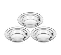 TOPBATHY 3 Pezzi Piatto da Decorazione a Casa Adatto Pulire Camera e per di Ricambio in Vetro Trasparente Forma di Cappello di Paglia, Diametro 119mm, Facile Scaldacera da Letto