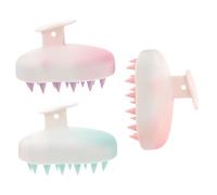 TOPBATHY 3 pezzi Spazzola Massaggiante per Capelli Scrubber per Capelluto Tpe Esfoliante e Pulizia Profonda per Uso Bagnato e Asciutto Riduce Forfora e Adatta Tutti i Tipi di Capelli