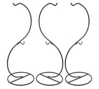 TOPBATHY 3 Pezzi Supporto Sospeso in Ferro Nero a S per Piante Aeree | Espositore Moderno da 13 Pollici, per Decorazioni Appese e Composizioni su Davanzali