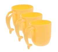 TOPBATHY 3 Pezzi Tazza per collutorio coppetta per spazzolare la Bocca Cup Coppa del collutorio deliziose Tazze per Il collutorio risciacquare Le Tazze per i Thotocognio Giallo