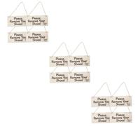 TOPBATHY 3 Set Togliti La Scarpa dal Porta Segnale D'uscita Vicino Strenne Natale Wall Decor Decorativo della Scarpa Rimuovi Il Cartello Appeso alle Scarpe di Legno 4 Pezzi * 3