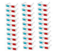 TOPBATHY 30 Pezzi Occhiali 3d Anaglifici in Carta e Cartone Monouso per Cinema e Video Occhiali da Cinema Anaglifi per Film 3d Accessori per Feste e Visione di Immagini Tridimensionali