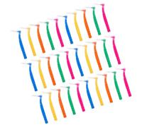 TOPBATHY 30 Pezzi Spazzolino Interdentale Manuale in Plastica Setole in Nylon per Pulizia Denti e Riduzione Alito Cattivo, per Spazi Interdentali e Apparecchi Ortodontici in Viaggio