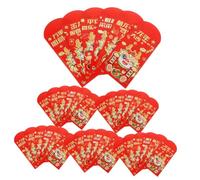 TOPBATHY 36 Pezzi Buste Rosse Anno del Drago Tasca Rossa per Soldi e Regali Capodanno Cinese Carta Resistenti con Motivi Dragone Festive e Leggere per Distribuzione Sicura