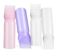 TOPBATHY 4 pezzi Applicatori con Pettine per Radici Capelli in Bottiglie Riutilizzabili per Tintura Decolorante e Cura Capelli Facili da Spremere per Uso Domestico e Professionale