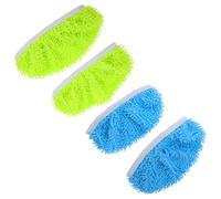 TOPBATHY 4 Pezzi Panni di Ricambio Lavabili per Scopa Piatta in Microfibra Riutilizzabili per Pavimenti Coperture Sostitutive Assorbenti e Veloci Compatibili per Pulizia Umida e Asciutta