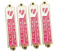 TOPBATHY 4 Pezzi Portale Sacro Rotolo Retro Decorazione Decorazione Judaica Mezuzah Preghiera Cattolica Mezuzah Casa Mezuzah Retro Scrittura Mezuzah Religioso Mezuzah Ornamento Porta