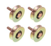 TOPBATHY 4 Pezzi Puleggia con Scanalatura a V in Metallo 6x5,8 Cm con Cuscinetto e Vite per Porte Scorrevoli e Cancelli Industriali, Funzionamento Rapido e Fluido in Magazzini