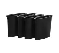 TOPBATHY 4 Pezzi Tubo Reflex Piatto per Speaker T-24 in Plastica Nero | Canale Interno per Flusso Aria, per Cassa Subwoofer e Cabinet, Uso Fai-da-te e Impianti Audio Domestici