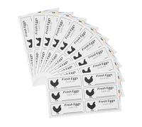 TOPBATHY 40 fogli Adesivi Autoadesivi per Uova Etichette Scrivibili per Date Produzione Cartoni Uova Fattoria Facili da Staccare Residui per Imballaggi e Mercati Agricoli