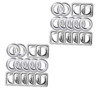 TOPBATHY 40pezzi Coperchi Protettivi Per Bruciatori Gas Alluminio Da Quadrati e Rotondi Resistenti Al Calore e Impermeabili Facili Da Pulire e Riporre Per Evitare Macchie e Danni Sul Piano