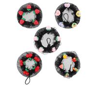 TOPBATHY 5 Pezzi Hair Bun Shaper Set Bun Donut in Pizzo e Plastica Invisibile per Giovani Performer e Ragazze Pratica Quotidiana ed Esami di Danza
