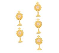 TOPBATHY 5 Pezzi Spilla da Bavero Comunione con e Smaltata Religiosa Spilla Tie Pin Resistente e Dettagliata per Feste Cattoliche e Speciali