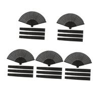 TOPBATHY 5 Set Ciondolo Nero Ventagli di Seta Secchio di Stoccaggio Rosa Nappa Bento Materiale di Stoccaggio di Mat Schiaccianoci Cestino Intrecciato con Coperchio 4 Pezzi * 5