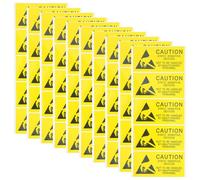 TOPBATHY 50 Pezzi Etichetta Antistatica Adesiva Esd Giallo PVC | Adesivo per Tecnici Elettronici e Professionisti It, Identificazione Chiara, Rietichettatura Rapida, Conforme a Standard