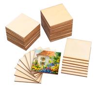TOPBATHY 50 Pezzi Pezzi di Legno Grezzo a Stella, Lisci, Doppia Faccia, | Pronti da Dipingere, Decorare e Tingere, per Ornamenti Nuziali e Progetti Creativi