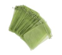 TOPBATHY 50 Pezzi Sacchetti di Frutta in Rete Coulisse in Organza Trasparente, Traspiranti e Leggeri la Protezione Dell'uva e Altri Frutti nel Giardinaggio Domestico