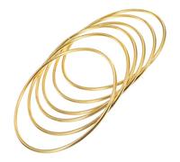 TOPBATHY 6 Pezzi Anello Cerchio in Metallo Oro per Acchiappa Sogni Fai | Cornice Rotonda in Lega, per Ghirlande e Progetti Creativi, Stile Minimalista, Uso Duraturo