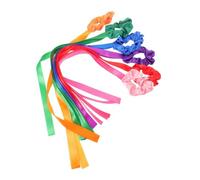 TOPBATHY 6 Pezzi Nastro Ginnico Arcobaleno per Bracciale Elastico | Poliestere Leggero, Colori Vivaci, per Scuola Elementare e Materna, Attività Creative, Parchi, Agilità e Stabilità