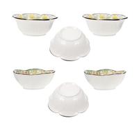 TOPBATHY 6 Pezzi Set di Piattini per Condimento in Ceramica Verde Chiaro | Salse, Aceto e Olio, Superficie Liscia, Uso in Picnic e Campeggio, Stile Semplice Bohemien