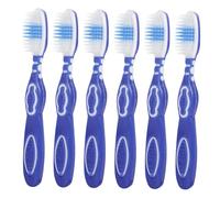 TOPBATHY 6 pezzi Spazzolini Piccoli per Carcere con Testina Morbida e Manico Corto Spazzolini da Denti Portatili Sicuri e Delicati per Prigioni e Centri di Recupero Design Compatto e