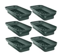 TOPBATHY 6 Pezzi Vassoio Rettangolare in Plastica Verde con Aghi Resistenti per Composizioni Floreali, Supporto Sicuro per Fiori per Decorazioni di Chiese e Celebrazioni Religiose