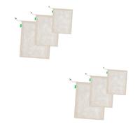 TOPBATHY 6 Sacchetti Con Coulisse Sacchetti Per La Conservazione Degli Alimenti Per Verdure In Rete Di Cotone Per L'Organizzazione Della Frutta