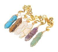 TOPBATHY 6pezzi Gioielli per Trecce Pietre Esagonali Accessori per Dreadlock da Donna Ciondoli per Capelli in Pietra Naturale Fermagli Decorativi per Trecce e Coda di Cavallo Design Sicuro