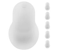 TOPBATHY Accessori Fonendoscopio e Sollievo Dalla Pressione Auricolare 6 Pezzi Auricolari in Silicone Bianco a Forma di Zucca, Isolamento Acustico Migliorato per Procedures Cliniche