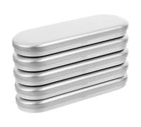 TOPBATHY Astuccio Portapenne in Latta Coperchio, Set da 5 Pezzi, Contenitore per Penne e Matite, Organizer Portatile per Studenti e Ufficio, Scatola di Imballaggio Resistente e Compatta