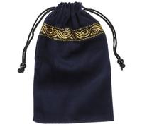 TOPBATHY Borsa Porta-carte dei Tarocchi in Velluto, Sacchetto Blu Navy | Cordoncino Robusto, Portatile e Resistente, per Monete e Piccoli Specchi, Atmosfera Mistica