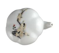 TOPBATHY Calamaio in Ceramica per Calligrafia Contagocce d'Acqua, Vassoio Inchiostro Portatile a Forma di Fiore di Pruno, Contenitore Multifunzionale per Pittura Cinese e Lettering