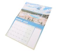 TOPBATHY Calendario da Parete Mesi con Paesaggi e Piccoli Volatili Carta Spessa Rilegatura Spirale Planner Mensile con Ampio Spazio per Appunti Adatto per Casa e Ufficio