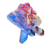 TOPBATHY Campione di Cristallo Elettroplaccato Formazione di Cristalli Minerali Grezzi con Riflessione Prismatica Oggetto Decorativo per Arredamento Casa e Ufficio