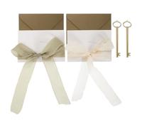 TOPBATHY Carte Impegno Matrimonio Nastro, Set Elegante per Cerimonia | Non Sbiadisce e Non Si Rompe, Carta, Decorazione Fiocco, Plastico e Stoffa, per Banchetti Nuziali