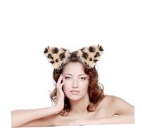 TOPBATHY Cerchietto Capelli con Orecchie Animali Stampa Leopardo Fascia Leggera e Morbida per Party Carnevale e Cosplay Bambina e Adulti Accessorio Decorativo per Feste e Bomboniere
