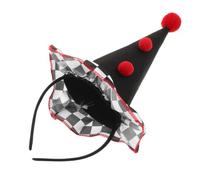 TOPBATHY Cerchietto da Clown Nero per Donne e Ragazze, Costume Carnevale | Design Vintage a Blocchi di Colore, Vestibilità Sicura e Comoda, per Spettacoli in Scena e Ambienti Interni
