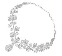 TOPBATHY Cerchietto da Sposa Catena Chic per la Fronte e Strass Copricapo Delicato Pettine Accessori per Chioma da Matrimonio e Acconciature Eleganti